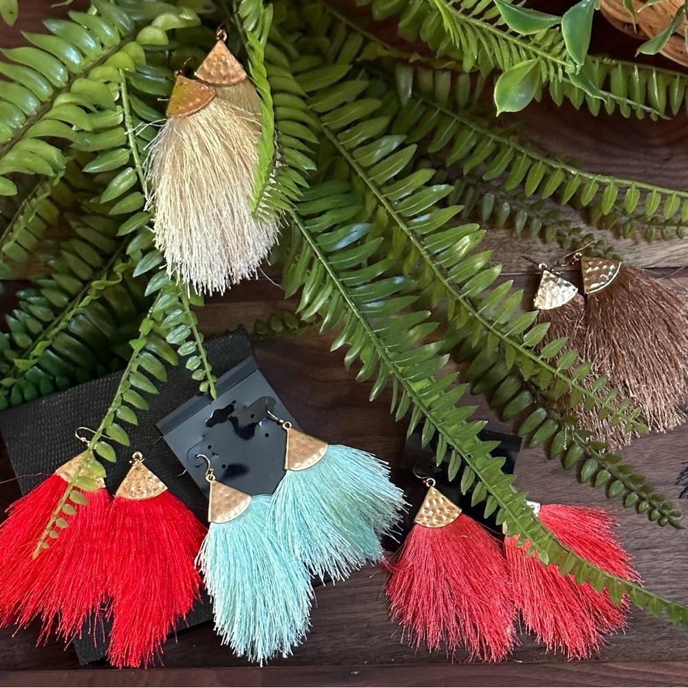 Bundle of 7 Tassel Earrings + one surprise pair FREE